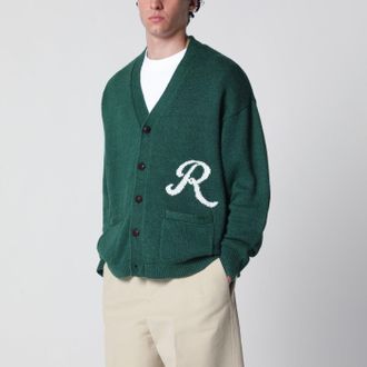 Polo Ralph Lauren Forest green cardigan with Ralph logo