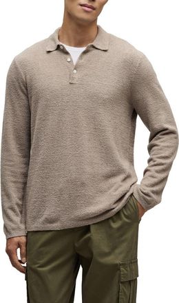 Barefoot Dreams CozyChic Lite Long Sleeve Polo Shirt in Nickel at Nordstrom, Size Xx-Large
