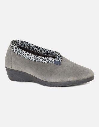 Lunar Womens Paloma Womens Full Slippers - Grey - Size: 4
