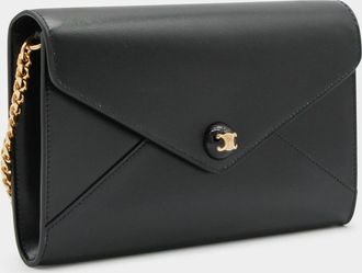 Celine Black Leather Wallet