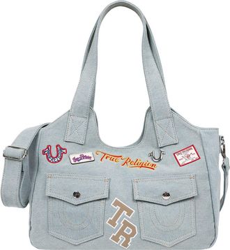 True Religion Agusto Patch Tote in Denim at Nordstrom Rack