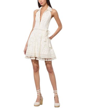 Alice & Olivia Alice + Olivia Lucy Silk-Blend Shirtdress