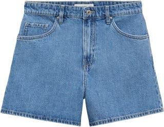 Mango Zoey High Waist Denim Shorts in Medium Blue at Nordstrom Rack, Size 4