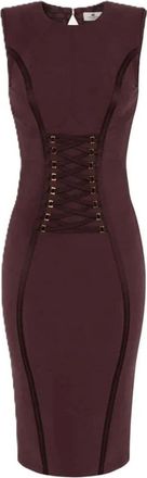 Elisabetta Franchi abiti Poliestere - Dames - Casual kleedjes - Bruin - 2XL - Polyester - Kleedjes