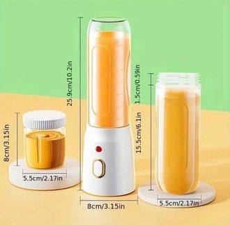 OEM Minibatidora, 450 Ml, 40 W, R&aacute;pida Y F&aacute;cil, 10 Cuchillas De Acero Inoxidable Para Vasos, Recargable Por Usb, Para Zumos, Vasos, Port&aacute;til
