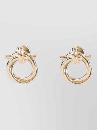 Ferragamo knot design polished finish stud earrings