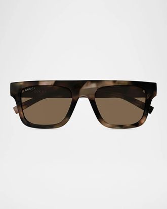 Gucci Men & apos;s GG2235S Gucci Lines Square Injection Sunglasses