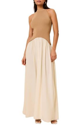 Solid & Striped The Isola Sleeveless Maxi Dress in Camel at Nordstrom, Size X-Small