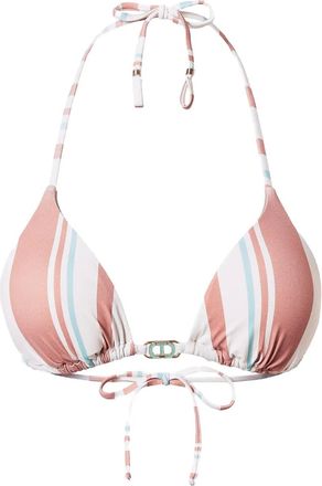 Twin-Set striped triangle bikini top - women - Polyamide/Elastane/Elastane/Polyamide - 3-B - Orange