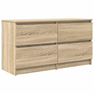 Berkfield Home TV Cabinet Sonoma Oak 100x35x54 cm Engineered Wood in Light Tan | Size: 100 x 35 x 54 cm