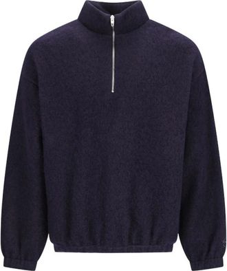 Jil Sander Sudadera HN LS EMB - Sweatshirts & Hoodies - Hombre - Azul - L