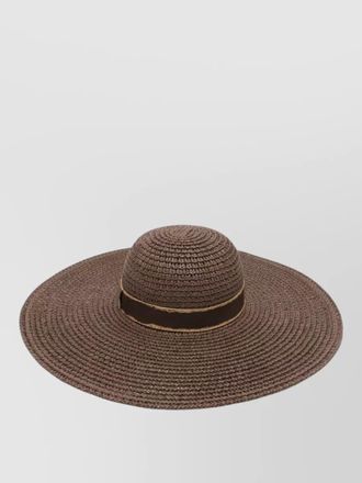 Borsalino marlene straw hat wide brim ribbon