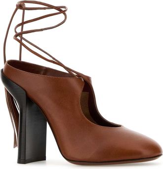 Dries Van Noten Burgundy Scarpe Con Tacco High Heel Shoes