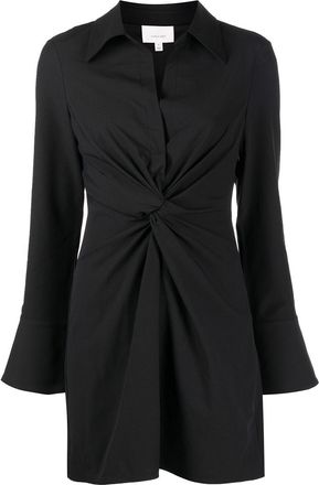 Cinq à Sept Mckenna twist-detail dress - women - Polyurethane/Polyester - 12 - Black