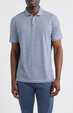 Johnnie-O Thatcher Stripe Cotton Blend Polo in Navy at Nordstrom, Size Xx-Large