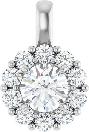 Diamond2Deal 14k Gold 1ct Lab-Grown Diamond Halo-Style Pendant