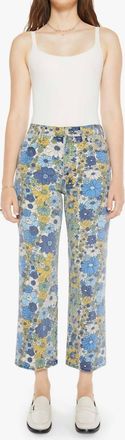 Mother The Rambler Zip Ankle Pant In Dirtbike Flowers