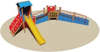 OEM Struttura Gioco Play Center 1002 Giochipark Legno Pino Nordico H134cm Pe/vtr - Vetroresina