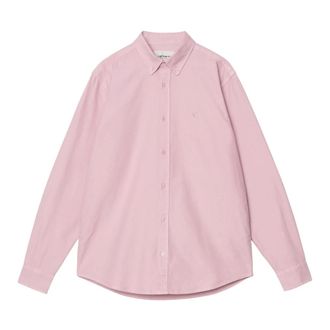 Carhartt Work in Progress L/S Bolton Shirt - Heren - Casual Overhemden - Roze - XL - Katoen - Overhemden