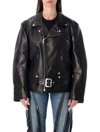 Junya Watanabe Black Leather Biker Jacket