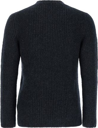Autry Mens Grey Crewneck Sweater With Logo Patch Virgin Wool Tops Top