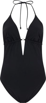 Tory Burch Eendelig badpak met Amerikaanse kraag - Dames - Badpakken - Zwart - S - Nylon - Badmode