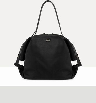 Vivienne Westwood Mara Large Holdall Aniline Leather Black-dark-silver-hw