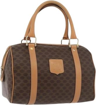 Celine Pre-owned Handbags, female, Brown, Size: ONE SIZE Pre-owned Vintage Boston Bag