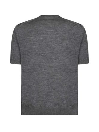 Prada Mens Crewneck Sweater Slate Grey Virgin Wool