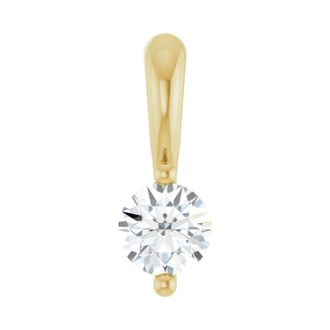 Diamond2Deal 14k Gold 1/10 CT Lab-Grown Diamond Pendant