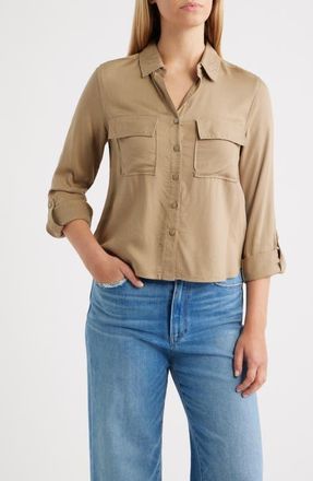 Beach Lunch Lounge Felicity Button-Up Shirt in Dijon at Nordstrom, Size X-Large