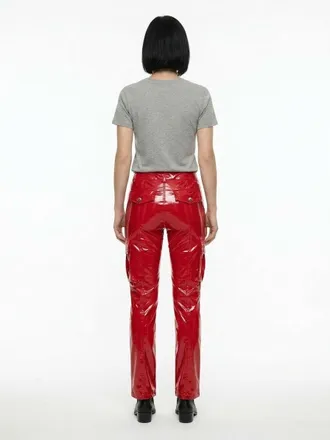 Dolce & Gabbana Vinyl Cargo Cargo Pants - Red