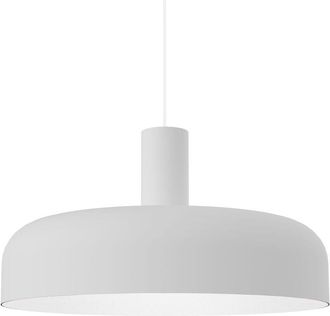 Lumicom Nadir Sospensione, 1X E27, max 42W, metallo, bianco opaco, D.40cm - Lumicom