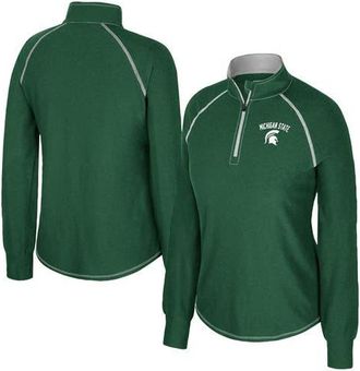 Colosseum Womens Colosseum Green Michigan State Spartans Bikram Raglan Quarter-Zip Top at Nordstrom, Size X-Large