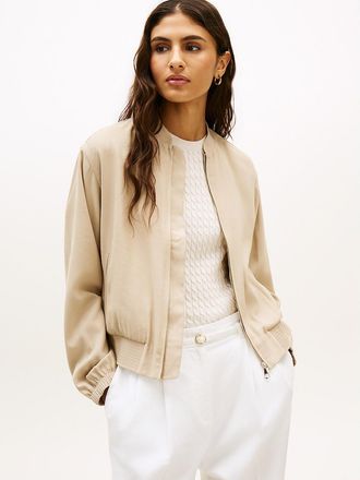 Tommy Hilfiger Womens Lightweight Bomber - Beige - XXL