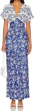 Never Fully Dressed Elodie Dress In Blue Mosaic
