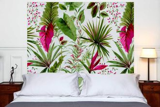 Mademoiselle Tiss Cabecero de tela sin soporte de madera de 160 × 140 cm