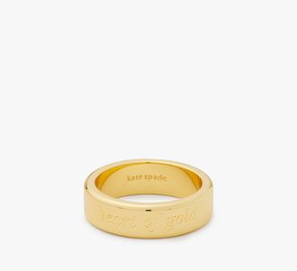 Kate Spade New York Heart Of Gold Idiom Ring