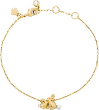 Kate Spade New York bunny bracelet in Gold at Nordstrom