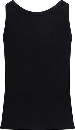 Versace Womens Tank Top Cotton Rib Stretch Black Cotton; Elastane