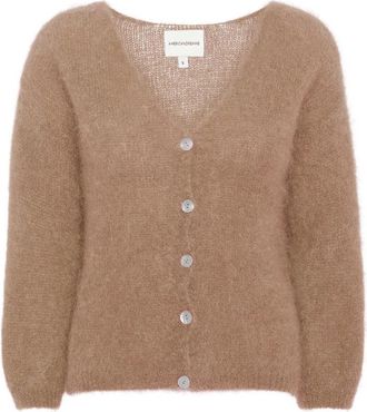 Americandreams Cornelia LS Cardigan - Dames - Vesten - Bruin - XL - Wol - Truien & Vesten