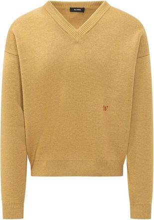 Willy Chavarria V-Neck Trui - Heren - V-hals truien - Geel - M - Truien & Vesten