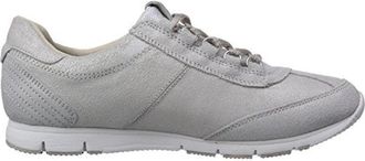 Mephisto Dames Metallic Zilveren Wandelsneaker - Dames - Sneakers - Grijs - 36 EU - Leer - Schoenen