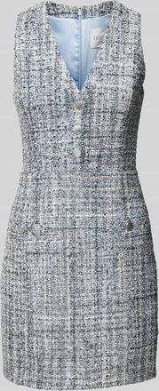 Guess Minikleid mit V-Ausschnitt Modell SADIE in Hellblau, Gr&ouml;&szlig;e M