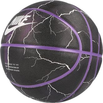 Nike Fitness, unisex, Zwart, ONE Size, Leer, 8P Standaard Basketbal