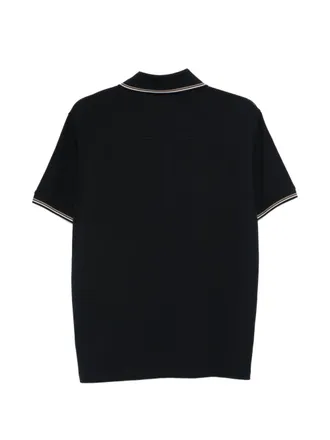 Emporio Armani Logo Cotton Polo - Black