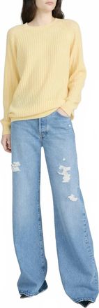 Frame Denim Cashmere Sunbeam Sweater In Canary
