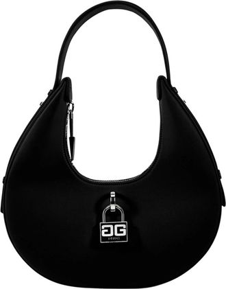 Ga&euml;lle Paris Hobo Handtas Slot Logo Zwart - Dames - Schoudertassen - Zwart - ONE Size - Leer - Tassen
