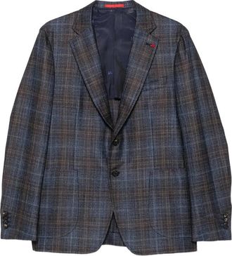 Isaia Check-pattern Single-breasted Blazer