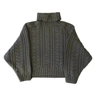 Denimist Truien & Vesten, Dames, Grijs, L, Katoen, Cable Turtle Sweater